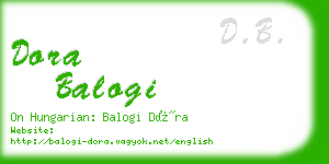 dora balogi business card